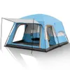 Abrigos 320x220x195cm Tenda de dois quartos Oversize para 5-8 pessoas Isure Barracas de acampamento Doub-plies Grosso à prova de chuva Família ao ar livre