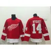 Factory Outlet Hommes Detroit Wings # 14 Gustav Nyquist # 30 Osgood # 35 Jimmy Howard Rouge Blanc Meilleure qualité Maillots de hockey sur glace Shippin gratuit 1339 7990