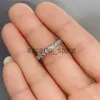 Band Rings Huitan New Trendy Thin Finger Rings Silver Color Band with Shiny Cubic Zirconia Simple Stylish Daily Wear Accessories for Women J240120