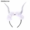 Cappelli da festa Europa e America Cross Border Rose rosse e bianche Larghezza Halloween Antler Fascia per capelli Fascia per animali Spot Vendite dirette in fabbrica YQ240120