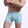 Unterhosen Herren Ice Silk Höschen Nahtlose Boxershorts Männer Unterwäsche Plus Size Hochelastisch Ultradünn Sommer