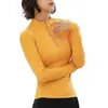 Damessweaters Dames Sportkleding Effen kleur Atletische kleding Rekbare sporttop met lange mouwen en ritssluiting Opstaande kraag voor training