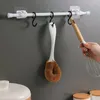 Kitchen Storage 10 PCS Hooks No Drilling Self Adhesive White For Curtain Rod Without Nails Brackets