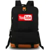 You Tube Backpack Company Logo Daypack YouTube School Bag Letter Print Rucksack Leisure Schoolbag Laptop Day Pack