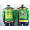 Mighty Ducks 21 Portman Jersey 33 Goldberg 44 Reed 96 Conway 99 Banks 66 Bombay geborduurde ijshockey-truien voor heren Ed 2000 8982