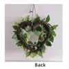 Decorative Flowers Dog Wreath Idyllic Heart Shaped Floral Rose Artificial Garland Door For Home Wedding Valentine's Day Decoration