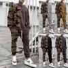 Ensemble de pantalons à manches longues, la tendance de la mode de la mode pour le printemps et l'automne, l'ensemble pour hommes imprimés lâches décontractés