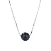 AD. jewelry necklace S925 Sterling Silver Amethyst Necklace women's simple temperament round bead chain can be customized