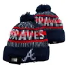 Braves Muts Gebreid ATLANTA Hoeden Sportteams Honkbal Voetbal Basketbal Mutsen Caps Dames Heren Pom Mode Winter Top Caps Sport Gebreide mutsen a0