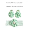 Hair Accessories Kids Bow Bands & Born Socks Set Trendy Lace Detail Hairband With Comfortable For Baby Girls Gift