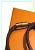 Bracelets High Quality Designer Classic Plaid Leather Rope women and men Metal Lock Head Gold Magnetic Buckle Bracelet Fashion Sim7922940