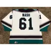 Niestandardowe rzadkie vintage 2000-02 Ohl Rick Nash London Knights Hockey Jersey Hafter White Ed lub dostosuj dowolną liczbę i koszulki nazwy S- 5716