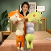 85/110 centimetri nato Del Bambino Carino Rana Volpe Peluche Comfort Bambini Che Dormono Cuscino Kawaii Lungo Cuscino Per La Ragazza Cibo bambola Animale 240118