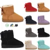 Pantofole Tasman II per bambini e bambine Stivaletti Tazz per bambini Ciabatte in pelliccia di castagno Pelle di pecora Shearling Stivaletti classici ultra mini Sabot invernali con semi di senape Slip-on Lana Little Big