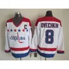 Washington Retro Capitals Hokey 32 Dale Hunter Jersey 68 Jaromir Jagr 11 Mike Garer 12 Jeff Friesen 37 Kolzig 8 Alex Ovechkin 5 Rod Langw 2576