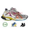 2024 Dames Heren Top OG Luxury Track Runners 7.0 Zwart Wit Roze Foam Designer Casual Schoenen Vintage Runner 7 Platform Trainers Mesh Nylon Zilver Roze Sneakers