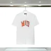 T-shirt a maniche corte con graffiti alla moda in cotone di alta qualità con stampa alfabetica a manica corta