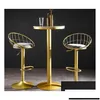 Móveis comerciais Meubles de Bar Nordic Chair Taburete Cocina Golden Checkout Counter High Stool Elevação Moderna Rotativa Drop Del D Dhx1V