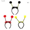 Chapeaux de fête Mignon Dessin Animé Abeille Pompon Antenne Cheveux Cerceau Femme Filles Chaudes Maquillage Bandeau pour Pâques Halloween Cosplay Accessoires De Cheveux YQ240120