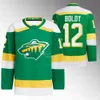 Anpassad Minnesota''Wild''Jersey 29 Marc-Andre Fleury 90 Ryan O'Reilly Joel Eriksson Ek Mats Zuccarello Alex Goligoski Matt Boldy Matth 4067