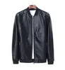 Jacka för motorcykel Autumn Black Bomber Mens Jackets Faux Leather Coat Men Clothing Baseball Pu Jacketza318 C11032631203