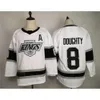 Angeles''kings'los hockey 8 Drew Doughty Jersey 11 Anze Kopitar 32 Jonathan Quick 22 Kevin Fiala 99 Wayne Gretzky Reverse Retro Black White 6260 7877