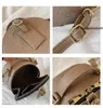 5ATop Quality 2024 Women's Casual Handbag Famous Designer Fashion Embossed Round Cute Leather Crossbody Bag Single Shoulder Bag