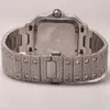 Moissoinite Diamond Mechanical Belt Out Out Mens Bezel Silver vs Chrono Custom with Box Moissanite Bling Diamond Watch