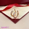 A88U Stud Fashion Small Gold Hoop örhängen diamant rostfritt stål smycken full kärlek uttalande designer lyxsmycken silver pläterad örhänge o
