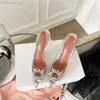 Amina Muaddi Begum Schuhe Kristallverzierte durchsichtige PVC-Pumps mit Spulenabsätzen, Sandalen für Damen, Luxus-Designer-Schuhe, Fabrikschuhe mit Abendabsätzen
