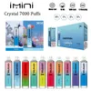 Espagnol Authentic Crystal Puff 7000 Disposable vape stylo 16ml 1300mAh Battery Mesh Coil Cigarettes Tornado 7000 Puffes Ecigs Crystal Vapor Custom Logo Vaper