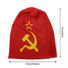 Berets Retro Russian Soviet Flag Bonnet Hats Cool Knitting Hat For Women Winter Warm USSR Hammer And Sickle CCCP Skullies Beanies Caps