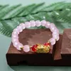 2024 Nieuwe Jaar Chinese Zodiac Feng Shui Lucky Amulet Stretch Armbanden Glas Kristal Draak Kralen Charm Armbanden Meisje