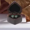 Biżuteria torebki obrączki pudełko żydlrey orgainzer pierścienie w kształcie serca obudowa w kształcie serca pudełka zaręczynowe drewniane drewniane organizator