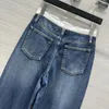 Damenhosen Maßgeschneiderte ultradünne, zarte bodenlange Jeans Girly Sense Spitzendesign Altersreduzierend und dennoch modisch 0803