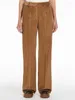 Women's Pants For Ladies 2024 Pit Striped Corduroy High Waist Solid Color Versatile Casual Straight Wide Leg Trousers