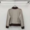 Ce novo 2024 primavera jaqueta de marca feminina moda high-end outono inverno clássico logotipo tweed casaco lazer primavera preto casacos cardigan aniversário presente do dia de natal 988