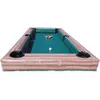 8x5m (26x16.5ft) Partihandel högkvalitativ uppblåsbar biljardbord Oxford gummibåtar Snooker Soccer Pool Tables Field Football Pitch With Flower och 16bollar till salu