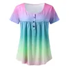 Kvinnors blusar Fashion Hide Belly Tunic Flowy Tops For Women Dressy Casual Ladies Short Sleeve T Shirts Blusas Holiday Work Wear