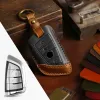 Luxury Leather Car Key Case Cover FOB för BMW Series 5 530LI 325LI 528LI 530 730 X1 X2 X3 Keychain Holder Keyring Shell Bag