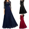 Casual Dresses 2024 Summer Plus Size 2XL Lace Evening Dress Long Luxury Elegant Sexy Robe Mixi Wedding Party Night Solid Vestidos