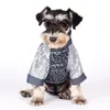 Vêtements pour chiens Vêtements pour animaux de compagnie Couleur réfléchissante Correspondant Veste en denim Marque de mode Manteau Chat Tuxedo d'hiver