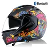 Caschi moto 2022 -Up Casco con Bluetooth Fl Quattro stagioni Equitazione Doppia lente Uni Moto Consegna drop Automobili Motociclette Otrb8