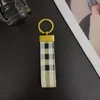 Classic keychain Women's designer plaid coin purse pendant men's car keychain Birthday gift