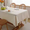 طاولة قماش بياض القطن المائدة القابلة للغسل لحفل زفاف منزل حفل تناول الطعام في مأدبة الديكور