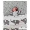 Decken Swaddling Motohood Babydecke Ddling Born Soft Stricken Winter Solide Bettwäsche Set Baumwolle Quilt Infant Drop Lieferung Kinder Matte DHJ7L