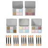 Poudre de miroir métallique pour Nail Art, 6 couleurs, paillettes colorées, facile à appliquer avec des applicateurs pour les yeux, pour les ongles UV