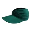 Berets Damen-Sonnenblenden-Hüte, einfarbig, UV-Schutz, oben offene Kappen, lässig, breite Krempe, Strand, für Outdoor-Sportarten