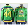 Mighty Ducks 21 Portman Jersey 33 Goldberg 44 Reed 96 Conway 99 Banks 66 Bombay brodé hommes maillots de hockey sur glace Ed 2629