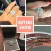 Ringar Newshe 3st Sterling Sier Wedding Rings uppsättning för kvinnor CZ Simulerade diamant brudförlovningsring smycken